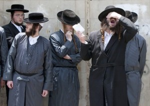 Anti-Zionist Ultra-Orthodox Jewish men p