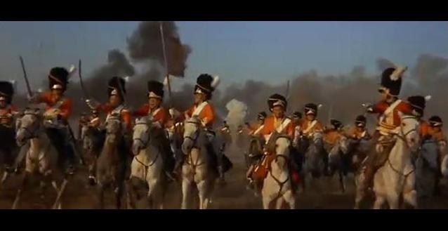 Jelenet a filmből: Először Wellington lovasait verték szét a franciák...
